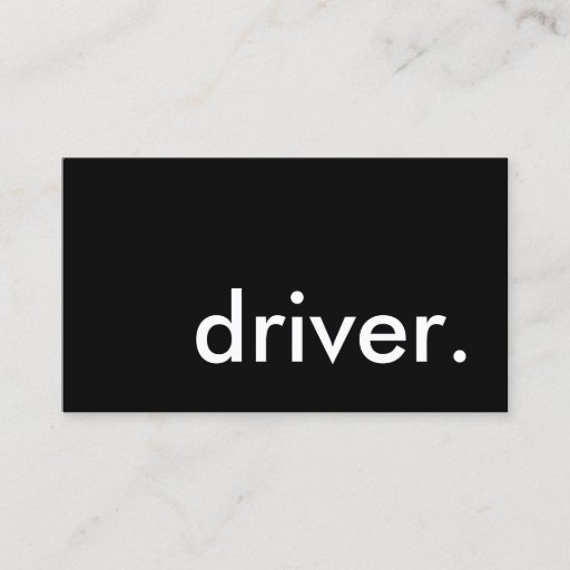 Customizable driver. business card