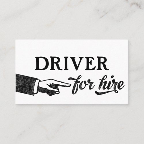 Driver Business Cards _ Cool Vintage