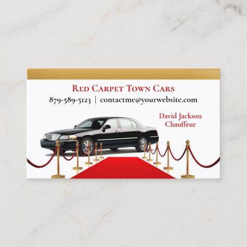 Black Town Car Business Card