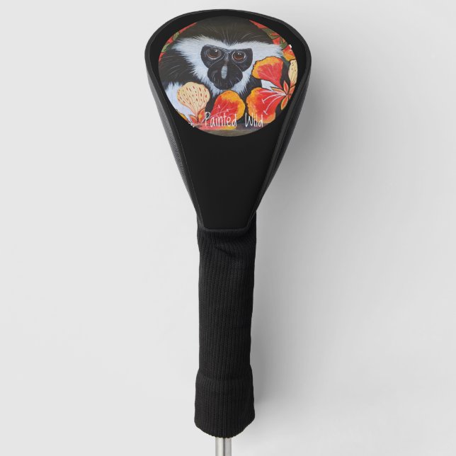 Driver Cover, Colobus Painted Wild Golf Head Cover (Front)