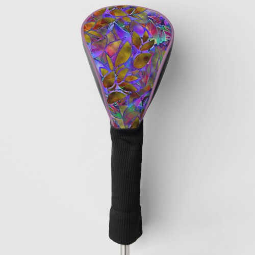 Driver Cover Floral Abstract Stained Glass