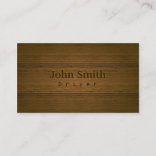 Driver Faux Wood Embossing Business Card