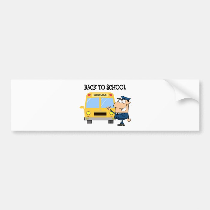 Driver In Front of School Bus Bumper Stickers