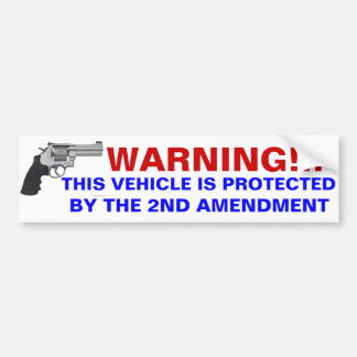 Driver is carrying bumper sticker