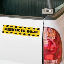 Driver Is Deaf Car Magnet