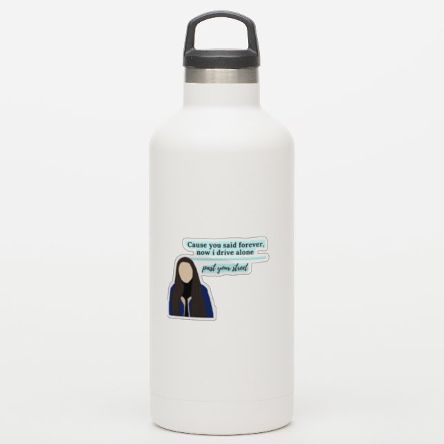 driver license  by olivia rodrigo sticker (Waterbottle)