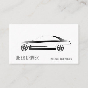 Driver Metallic Car Auto Business Card