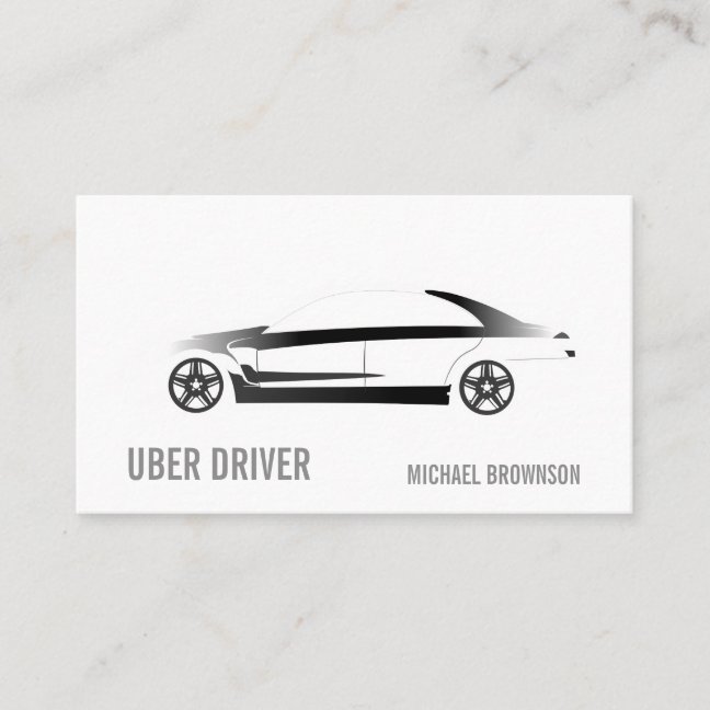 Driver Metallic Car Auto Business Card