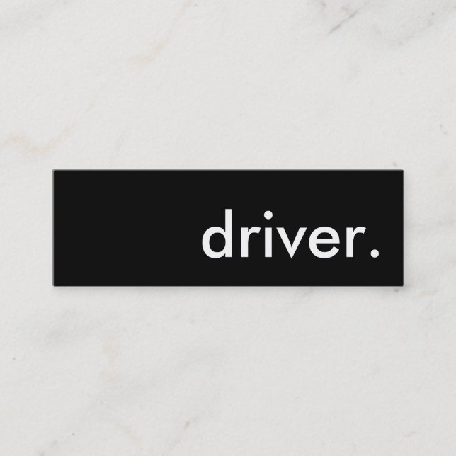 driver. mini business card (Front)