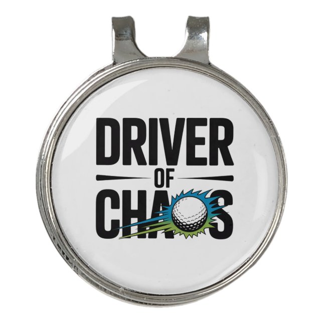 Driver of Chaos Golf Ball Marker Hat Clip (Front)