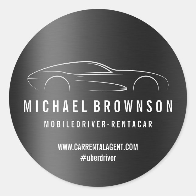 Driver Online Rent a car business Classic Round Sticker (Front)