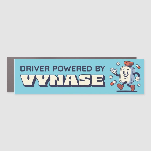 Driver Powered by Vynase Car Magnet (Front)