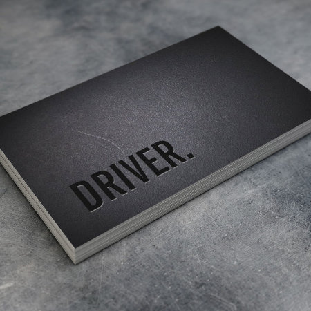 Driver Professional Black Minimalist Business Card