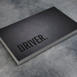 Driver Professional Black Minimalist Business Card