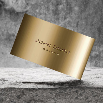 Driver Professional Metal Bronze Business Card by cardfactory at Zazzle