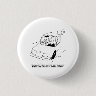 Driver Says Cheese When Passing a Speed Camera Button