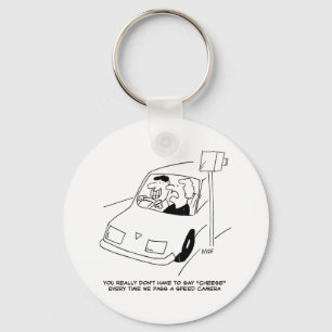 Driver Says Cheese When Passing a Speed Camera Keychain