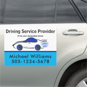 Driver Service Add Your Custom Text Taxi Service Car Magnet