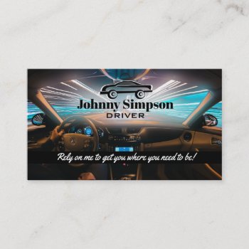 Driver Taxi Business Cards by MsRenny at Zazzle