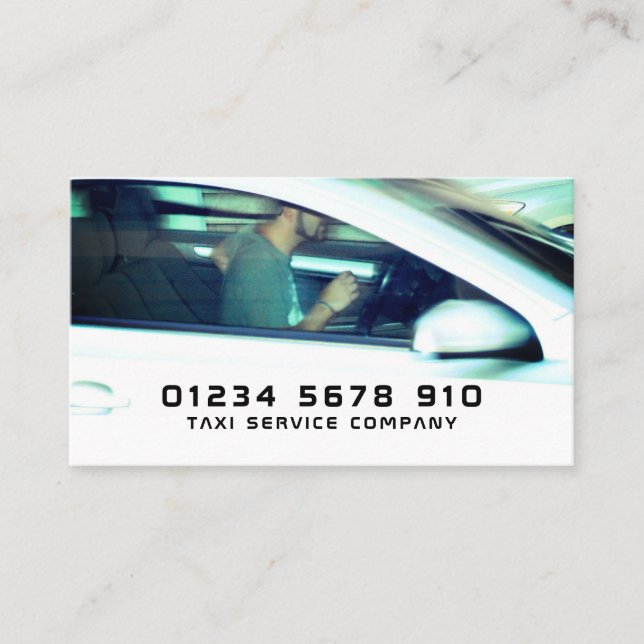 Driver Taxi Cab Service, Price List Business Card (Front)