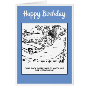 Driver Told To Watch Out For Hedgehogs Joke Cards