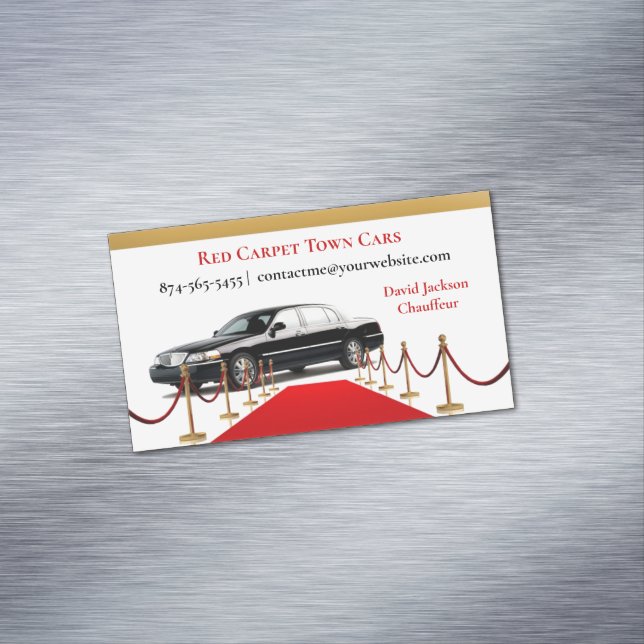 Driver Town Car Business Card Magnet (In Situ)