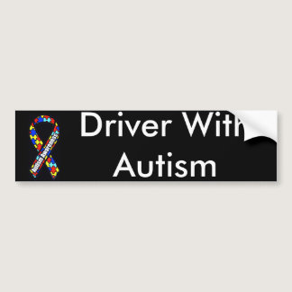 Driver With Autism Bumper Sticker