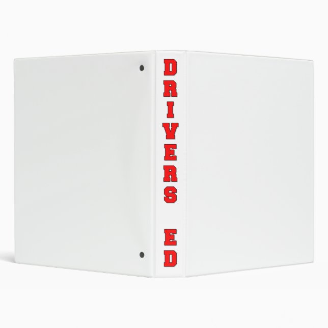 Drivers Ed 3 Ring Binder (Background)