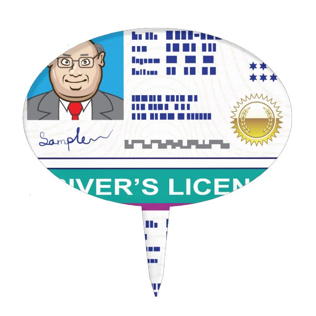 Driver's License Cake Topper (Front)