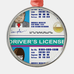 Driver's License Metal Ornament
