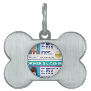Driver's License Pet Name Tag