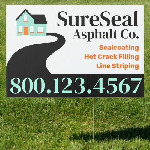 Driveway Sealing _ Asphalt Repair  Maintenance Sign