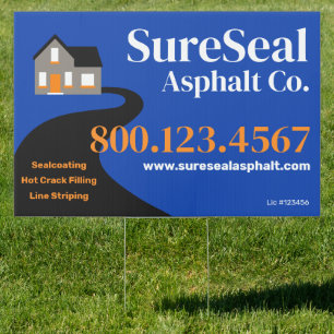 Driveway Sealing - Asphalt Repair & Maintenance Sign
