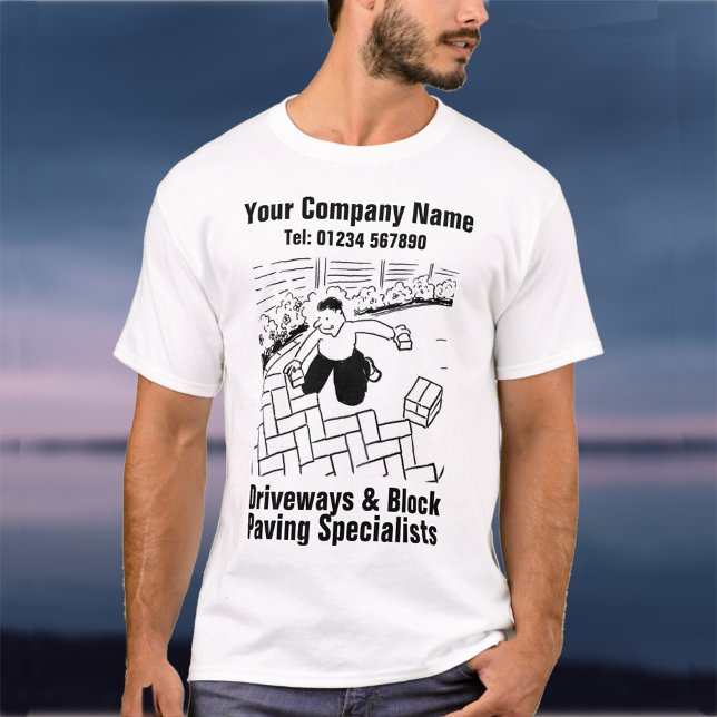 Driveways & Block Paving Cartoon T-Shirt (Creator Uploaded)