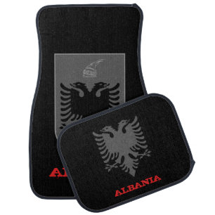 Driving Albania & Albanian coat of arms / flag Car Floor Mat