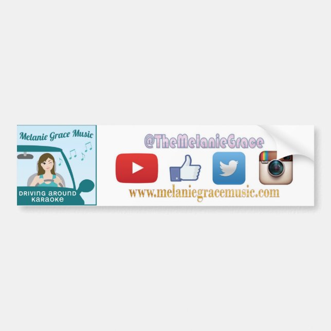 Driving Around Karaoke Bumper Sticker (Front)