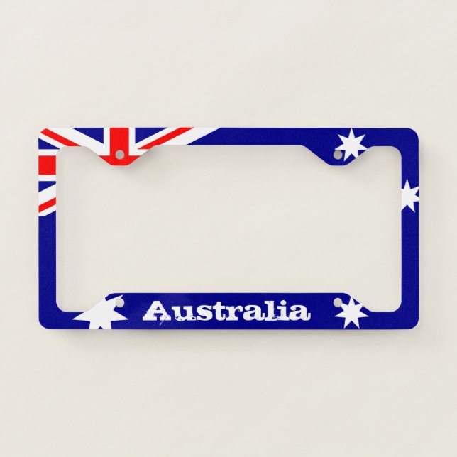 Driving Australia & Australian Flag / Car Plates License Plate Frame (Front)