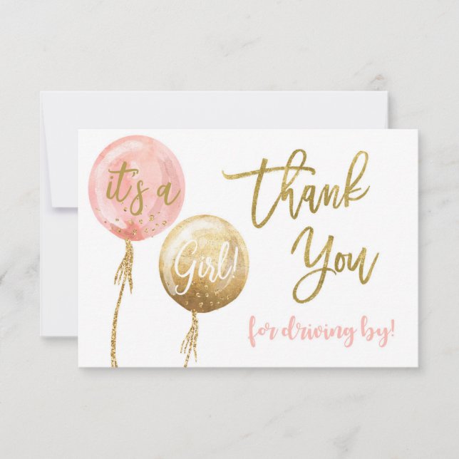 Driving by thank you note card (Front)