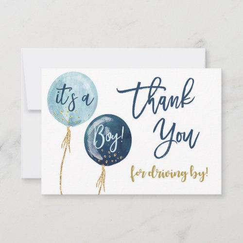 Driving by thank you note card