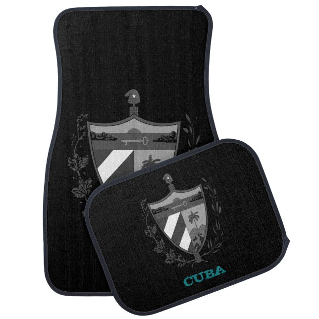Driving Cuba & Cuban coat of arms / flag Car Floor Mat (Set)