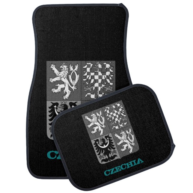 Driving Czech Republic & Czech coat of arms / flag Car Floor Mat (Set)