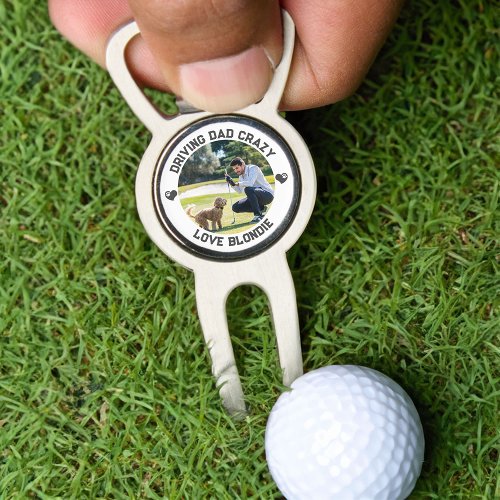 Driving Dad Crazy Photo Paw Prints and Pet Name Divot Tool