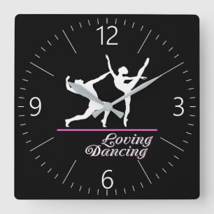 driving dancing square wall clock