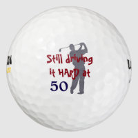 Driving Golf Hard at 50 Golf Balls
