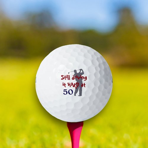 Driving Golf Hard at 50 Golf Balls