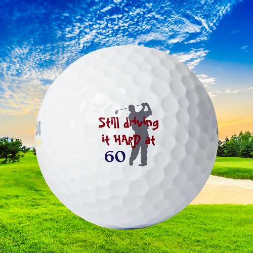 Driving Golf Hard at 60 Golf Balls