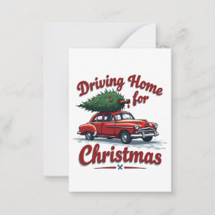 Driving Home For Christmas Truck Xmas Tree Note Card
