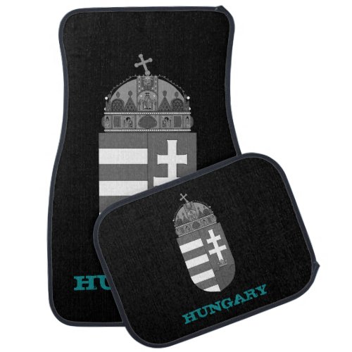 Driving Hungary  Hungarian coat of arms  flag Car Floor Mat