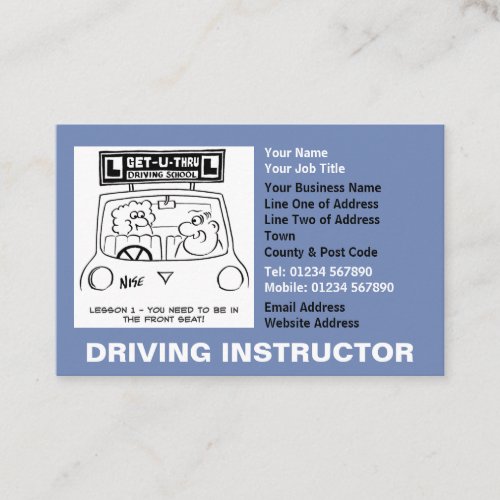 Driving Instructor Appointments Business Card