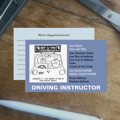 Driving Instructor Appointments Business Card